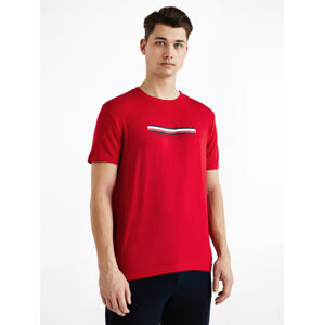 Tommy Hilfiger pánské červené tričko